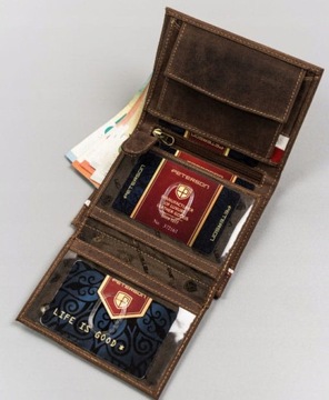 Мужской кожаный кошелек Патриот RFID 5138