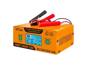 PROSTOWNIK SAMOCHODOWY ERRET SMART ŁADOWARKA AGM GEL 6V 12V 24V 15A