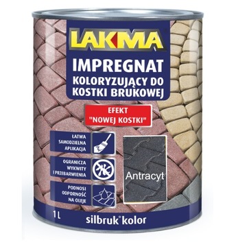 IMPREGNAT KOLORYZUJĄCY DO KOSKI BRUKOWEJ SILBRUK 1L ANTRACYT LAKMA