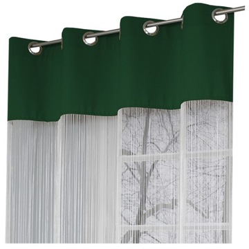 FIRANY MAKARONY na przelotki 150x250 wys makaron BIAŁY tkanina zieleń butel