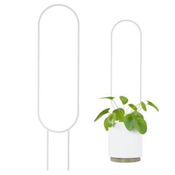 PODPÓRKA DO KWIATÓW DRABINKA DO ROŚLIN PNĄCYCH PERGOLA OWALNA BIAŁA 44cm