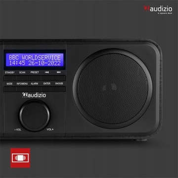 FM DAB стерео цифровое радио + будильник черный Audizio
