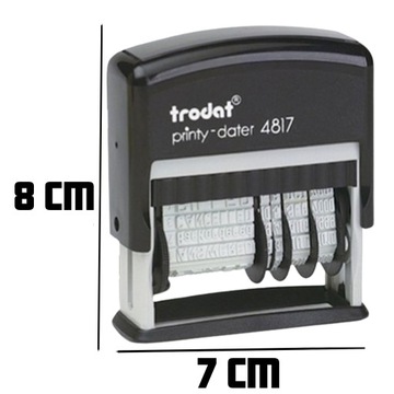 ШТАМП ДАТА ШТАМП С ПАРОЛЕМ TRODAT 4817 НОМЕР ГОД МЕСЯЦ ДЕНЬ ЧЕРНЫЙ