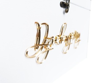 МДК Коробка для конвертов, белая, зеркальная надпись