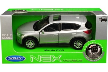 МОДЕЛЬ MAZDA CX-5 МЕТАЛЛ WELLY 1:34 СЕРЕБРЯНЫЙ