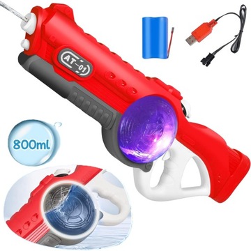 PISTOLET NA WODĘ ELEKTRYCZNY MIOTACZ DLA DZIECI AKUMULATOR WODA STORM KOLOR