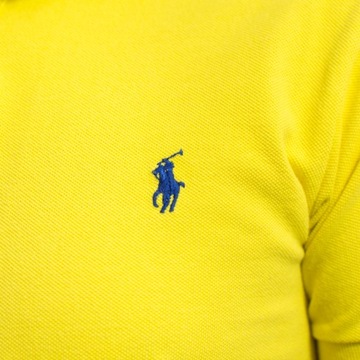 Ralph Lauren VINTAGE żółta koszulka polo polówka rozmiar S/M