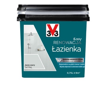 V33 FARBA RENOWACJA EASY ŁAZIENKA 0,75 JASNY SZARY