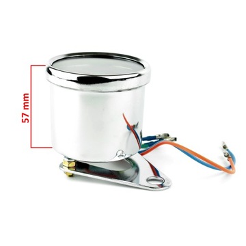 Универсальный тахометр для мотоцикла, 1600 об/мин, хром.