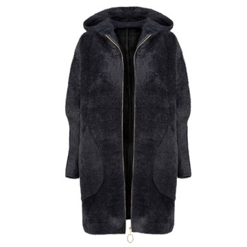 ПАЛЬТО АЛЬПАКА НА МОЛНИИ ИЗ ШЕРСТИ ЦВЕТОВ оверсайз ДЛИННОЕ