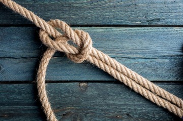 Веревка парусная джутовая крученая, шнур 12мм, 50м.