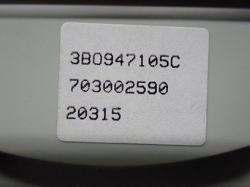 LAMPA INTERIÉR KABINY ORIGINÁLNÍ 3B0947105C 3B0947105 SKODA FABIA III 6V 20R