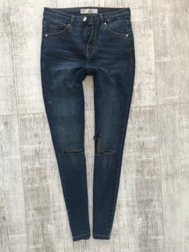 Topshop JAMIE jeans RURKI stretch 28 36 DZIURY