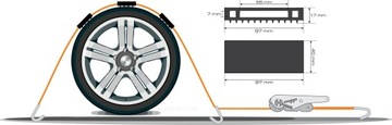 Plastikowa nakładka na koło pas transportowy 50 mm