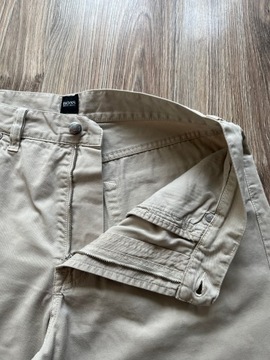 BOSS by HUGO BOSS ARKANSAS FIT CREAM CHINO TROUSERS męskie chinosy 35/30