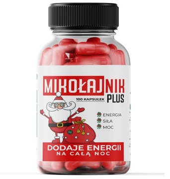 MIKOŁAJNIK PLUS Prezent na MIKOŁAJKI Butelka na Śmieszne Tabletki Cukierki