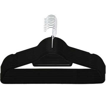 Шкаф для одежды вешалка черные велюры 9 ПК в гардероб