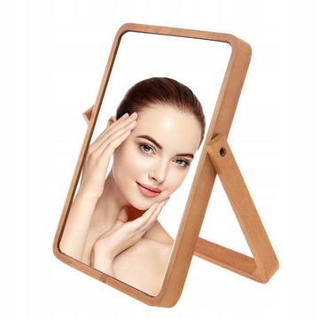Деревянное косметическое зеркало, подвесное стоячее