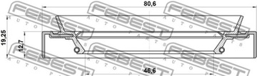 95HDS-48801319R СИМЕР. ВАЛ NISSAN NAVARA 2.5DCI 09- 48X80X12.7X19.3
