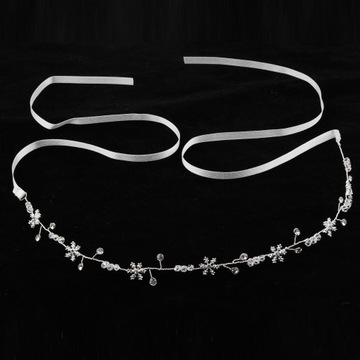 Изящные свадебные листья, цветы, стразы, тип 1