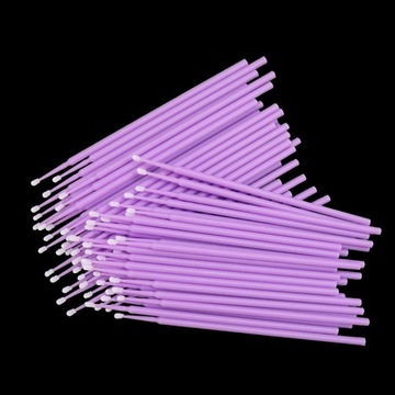 MICROBRUSH безворсовые аппликаторы для наращивания ресниц, 100 шт., белые