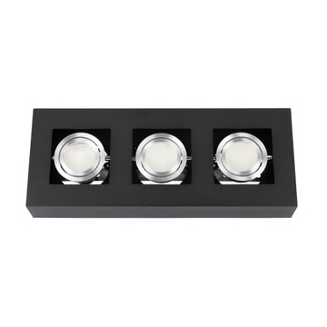 НАКЛАДНОЙ СВЕТОДИОДНЫЙ ПОТОЛОЧНЫЙ СВЕТИЛЬНИК, ЧЕРНЫЙ, 3xGU10 EDO