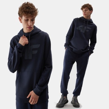 4F BLUZA MĘSKA DRESOWA SPORTOWA Z KAPTUREM BASIC