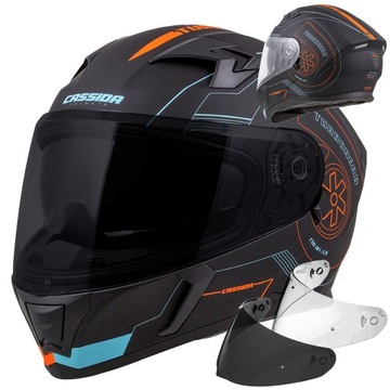 + CZARNA SZYBA KASK MOTOCYKLOWY CASSIDA 3.0 NEW XS