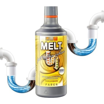 MELT NR1 skuteczny Środek do Udrażniania Rur Kanalizacyjnych Syfonów 750ml