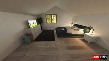 Projekt Domu 35m2 murowany strop drewniany