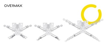 Подвес для проектора, потолочный, настенный, WHITE OVERMAX 2в1