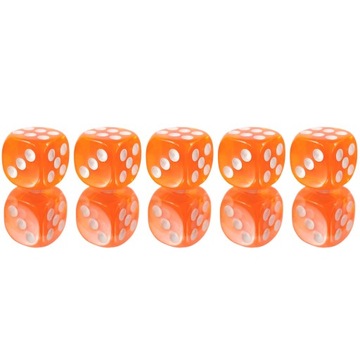 ZESTAW 5 KOSTEK K6 RPG KRĄG PŁOMIENI KOŚĆ SZEŚCIOŚCIENNA 1,1 CM