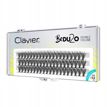 CLAVIER BeDU2O Sztuczne rzęsy kępki rzęsy, 12 mm