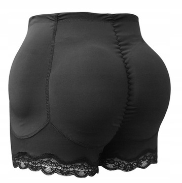 Majtki 180 Stopni Push Up Czarny I Beżowy, 6XL