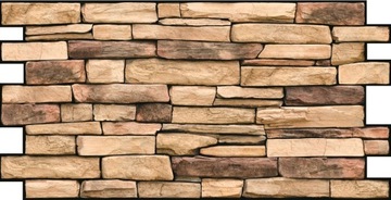 PANELE ŚCIENNE PANEL DEKORACYJNY PCV NATURAL ST. SLATE BEŻOWY KAMIEŃ 3D