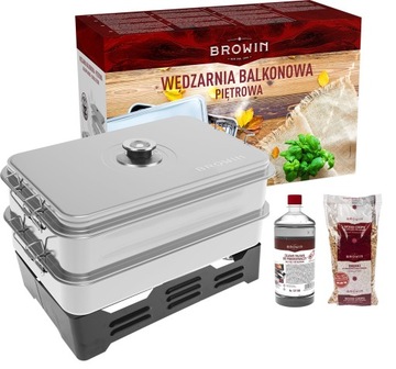 WĘDZARNIA XL ROZKŁADANA BALKONOWA PALIWO ZRĘBKI