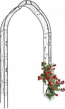 Pergola metal Relaxdays łuk 255 cm Żelazna ornamenty ptaki
