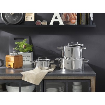 Zwilling Passion Zestaw garnków, Stal nierdzewna,