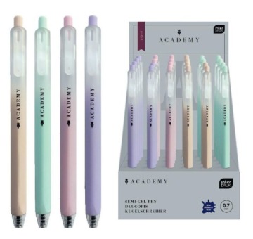 Ручка автомат Light Academy pastel синій (24 шт.)
