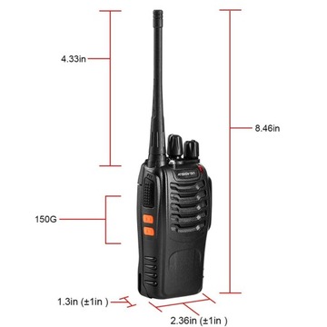 2 РАЦИЯ BAOFENG BF888S PMR 5 Вт, 16 КАНАЛОВ