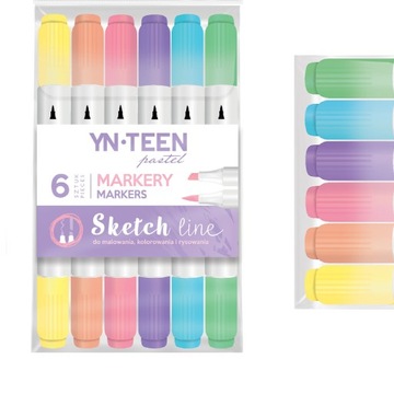 YN-TEEN MARKERY DWUSTRONNE PISAKI BRUSH SKETCH 6