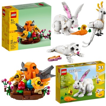 LEGO EASTER 40639 Птичье гнездо + 31133 Белый кролик КРОЛИК КРОЛИК