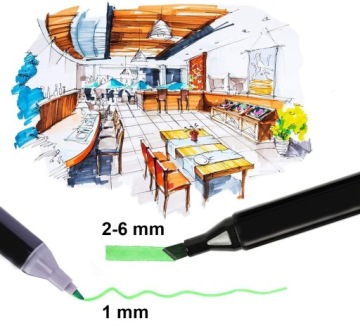 СПИРТОВЫЕ МАРКЕРЫ FLAMASTERS MAZASTERS ДВУСТОРОННЯЯ БУМАГА ПРЕМИУМ НАБОР