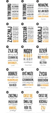 Современные картины, постеры на стену с цитатами формата А4.