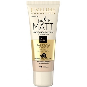 Eveline Podkład Satin Matt 4w1 102 Vanilla