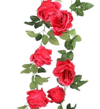 ИСКУССТВЕННЫЕ ЦВЕТЫ РАСТЕНИЯ ГИРЛАНД 210СМ РОЗА РОЗЫ
