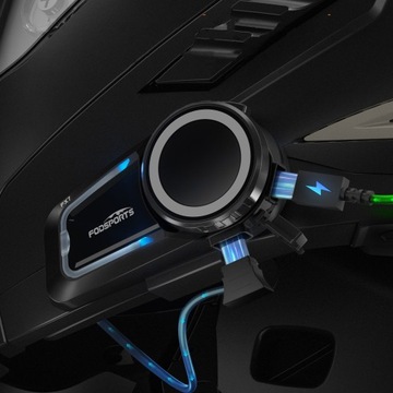 INTERCOM MOTOCYKLOWY Fodsports FX7 Mesh System BT5.4 Dual Chip 10 Riders+FM