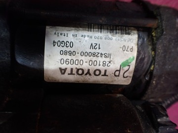 AVENSIS II T25 1.8 129KM STARTÉR 281000D090 MS428000-0680 9 ZUBŮ