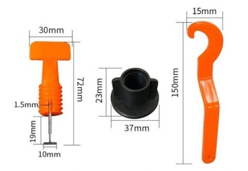 СИСТЕМА ВЫРАВНИВАНИЯ ПЛИТКИ КЛИПЫ-РУЧКИ 50 ШТ. СМЕННЫЕ ШТИФТЫ