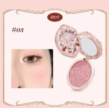 Flower Knows Embossed Matte Blush Pigmentowany drobny proszek zapewniający